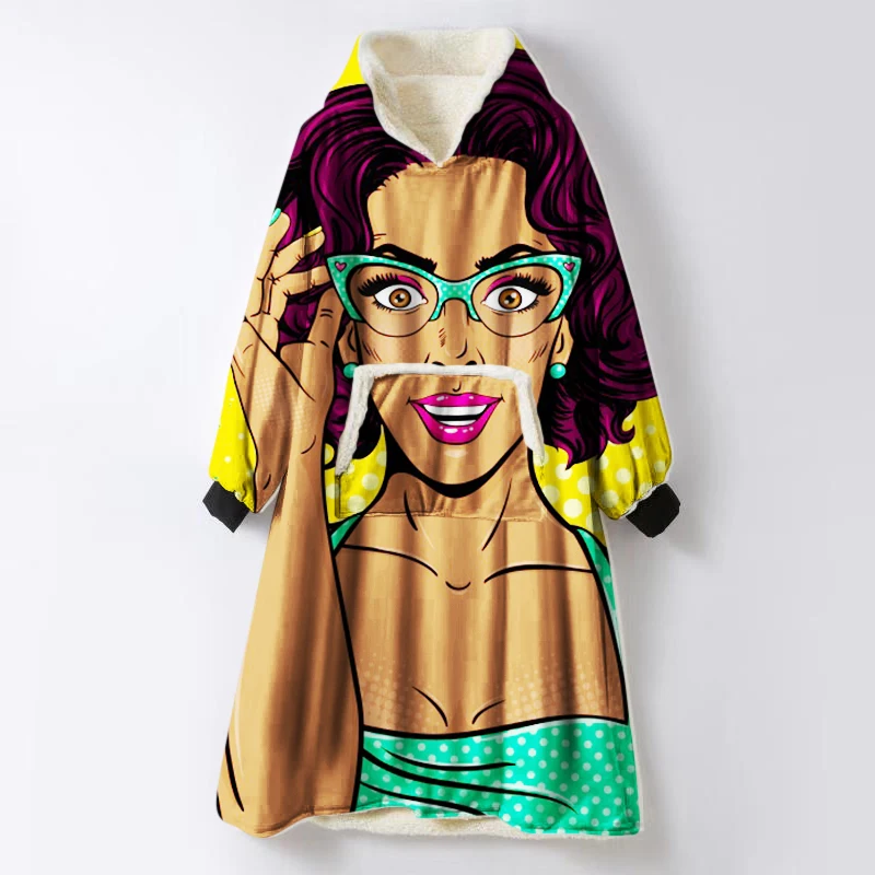 Потрясающий женский плюшевый флисовый свитер из микрофибры с рукавами