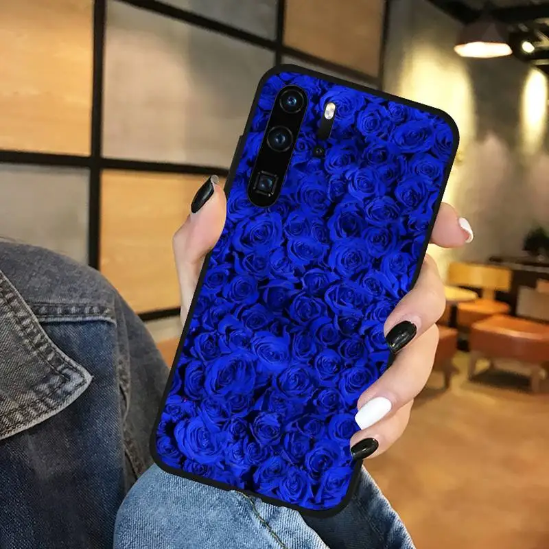 

Blue rose art Phone Case Funda For Huawei P9 P10 P20 P30 Lite 2016 2017 2019 plus pro P smart
