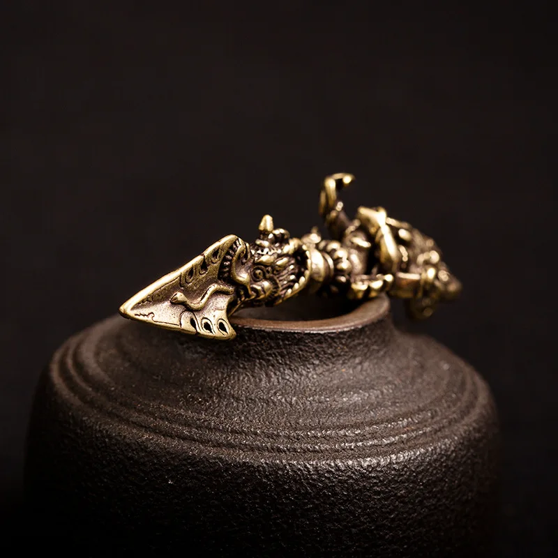 Медный слон Бог пестик Vajra украшения Подвески тибетский буддизм чудо брелок