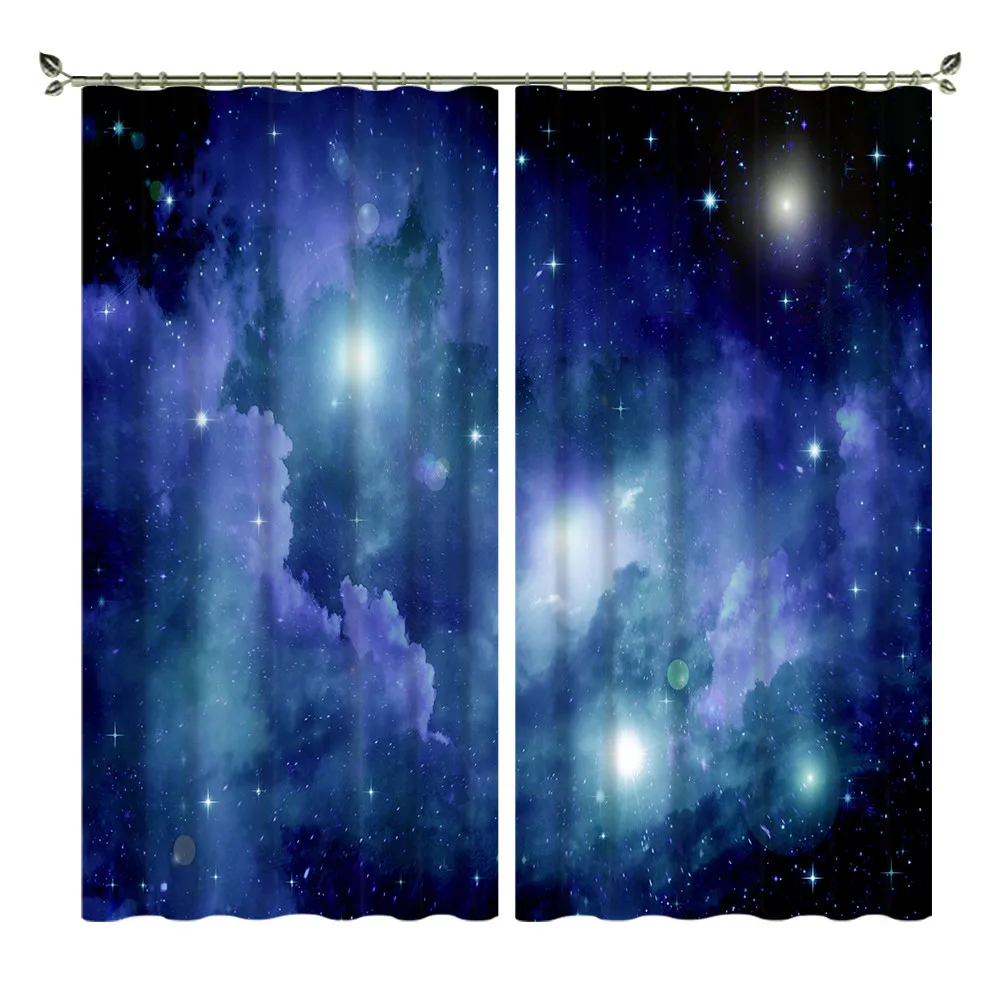 Космическая планета черная дыра личности 3D затемненные шторы на карту
