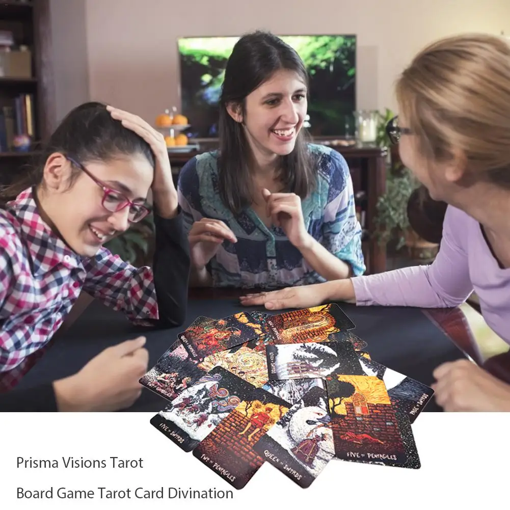 78+ 1 шт. английские DIYs серебряное покрытие Prismaing visioning Tarotes настольная игра tarotes карты deck divination