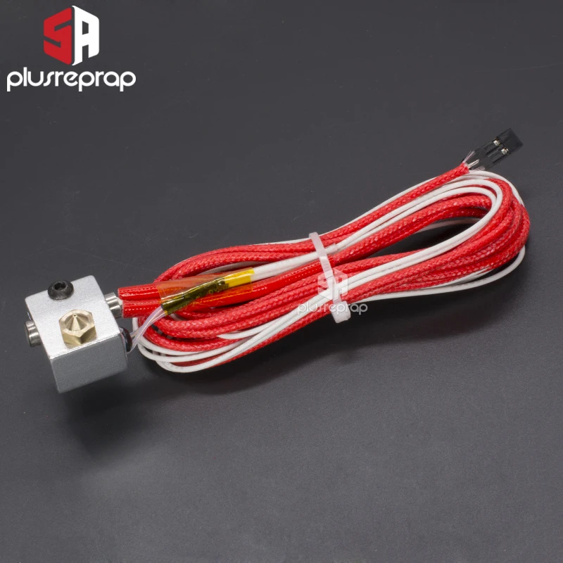 V5/V6/V6Volcano J head Hotend нагревательный алюминиевый блок + термистор с 2 контактами