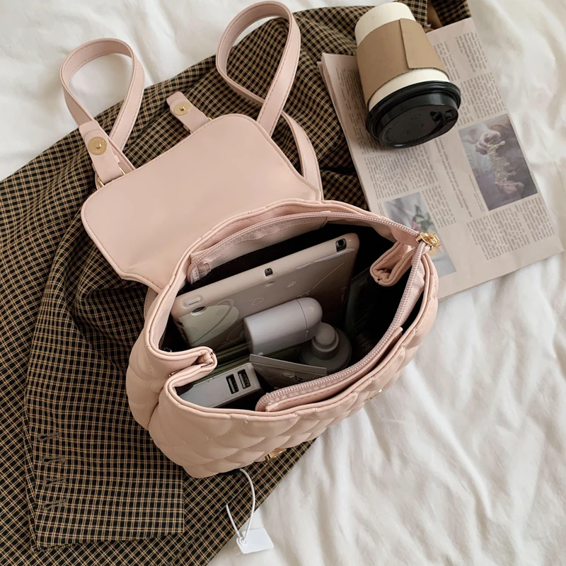 Fashion Candy Color Small Backpack Luxury Mini Women Designer Leather Teen Girls Backpacks Travel Cute Purses Mochila | Багаж и сумки