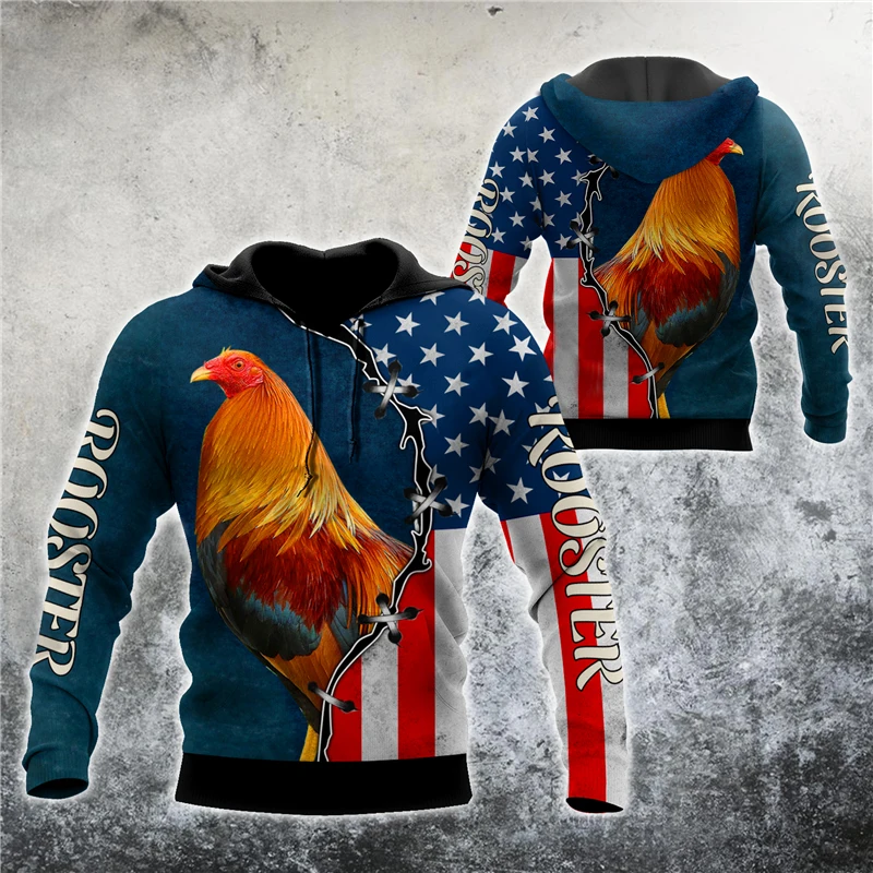 

Dark Plstar 3D Printed Rooster Animal Art Harajuku Streetwear Pullover Long Sleeve Casual Unisex Hoodies/Sweatshirt/Zip
