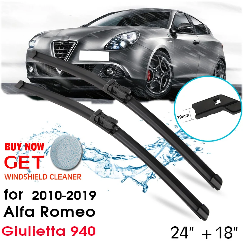 

Car Front Window Windshield Rubber Silicon Refill Wiper For Alfa Romeo Giulietta 940 2010-2019 LHD / RHD 24"+18" Car Accessories