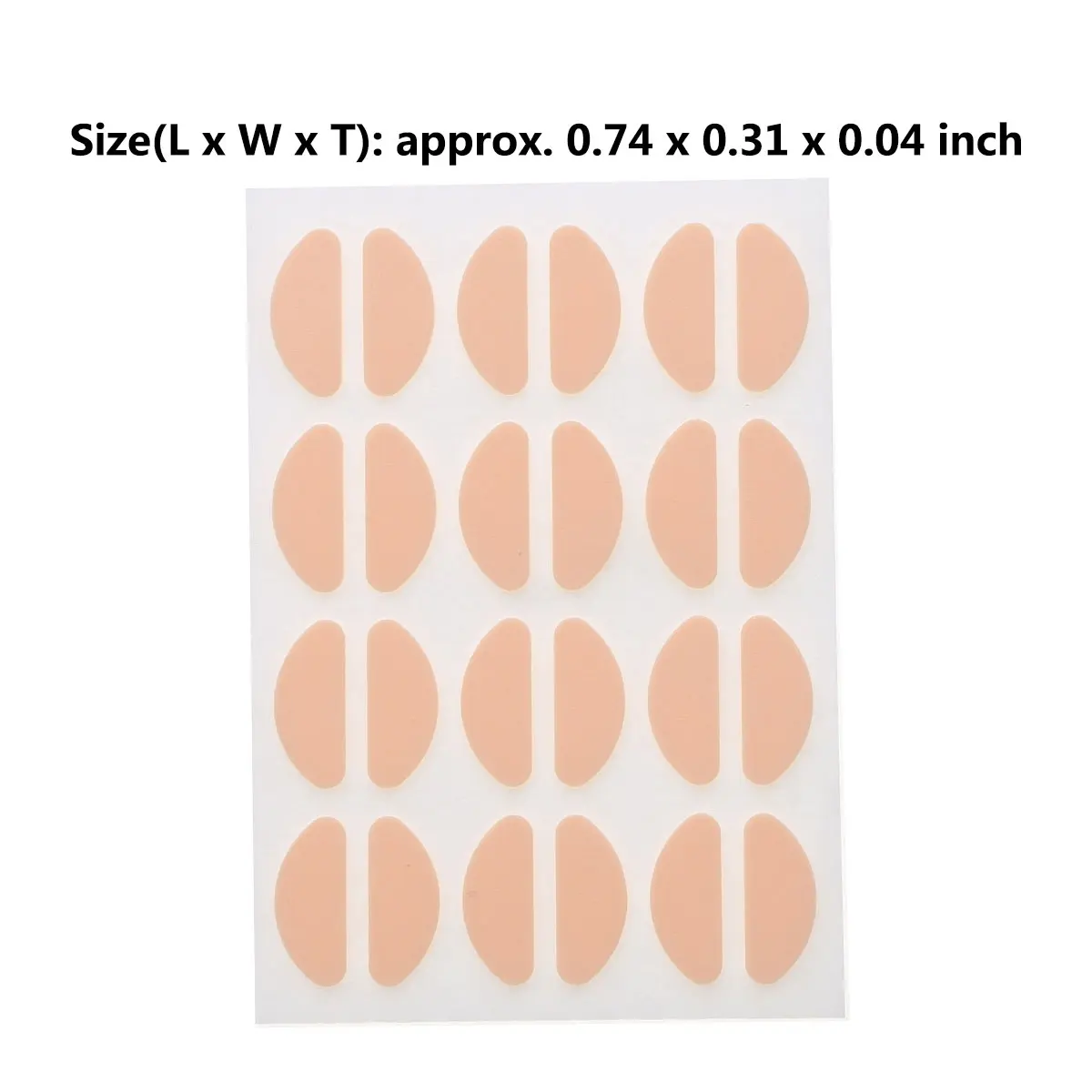 24 пары D-образных очков носоупоры Самоклеящиеся противоскользящие мягкие пенные