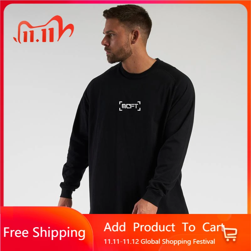 

Мужская одежда для бега на осень и зиму, модная футболка с длинным рукавом для фитнеса и бодибилдинга, Спортивная тренировочная футболка бо...