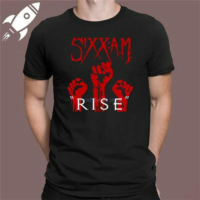 

Мужская черная футболка Sixx Am Rise с логотипом рок-группы, размер S, M, L, Xl, 2Xl, 5xlпраздничная футболка