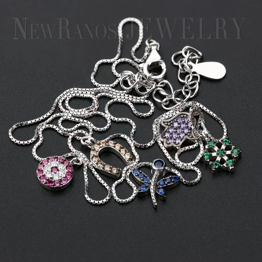 Newranos 925 Sterling Silver statement Choker necklace hand necklaces fashion collar women jewelry Personalized | Украшения и