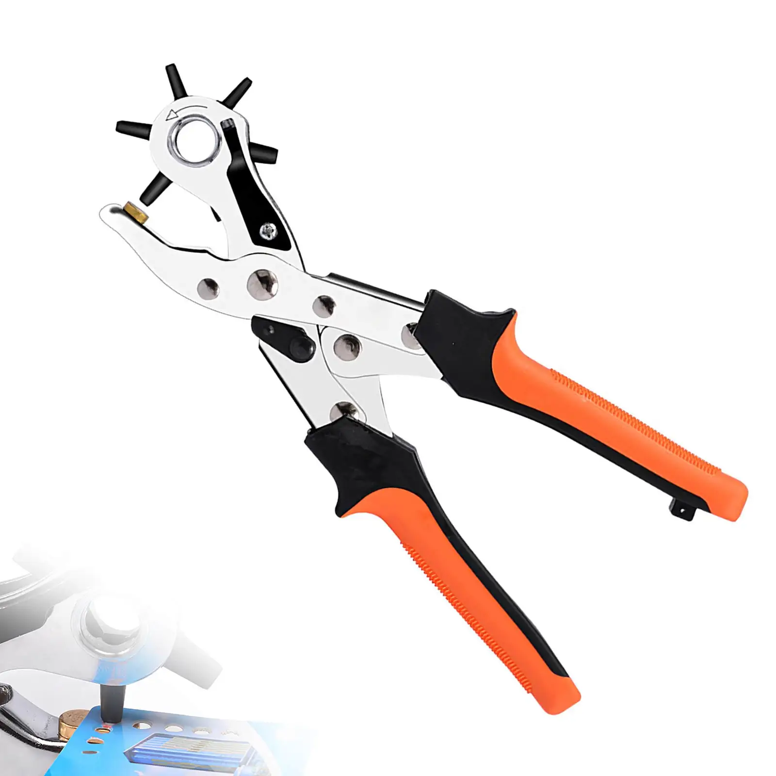 

Household Leather Belt Eyelet Hole Punch Hand Plier Belt Puncher Revolve Sewing Machin DIY Leathercraft Tool 2/2.5/3/3.5/4/4.5mm