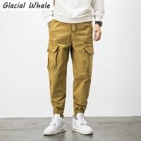 glacialwhale mens cargo pants men new multi pocket pockets trouser japanese streetwear jogging pants hip hop cargo pants for men