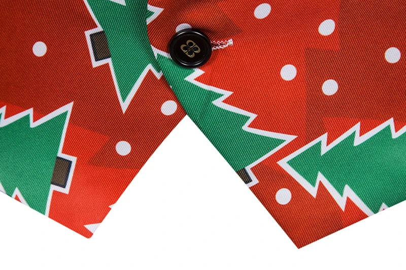 Рождественские деревья жилет для мужчин 3D принт красный s приталенный Chalecos Para Hombre