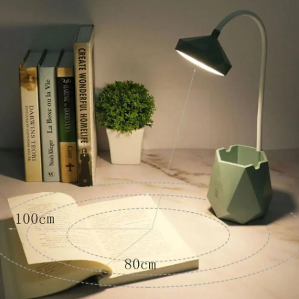 

Маленькая Настольная лампа с глазами, настольная лампа для хранения, студенческие настольные лампы, ручка для хранения, многофункциональны...