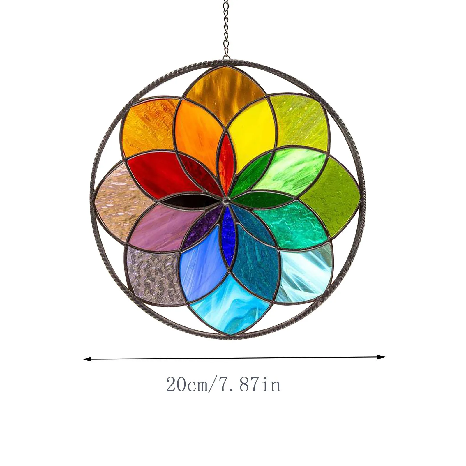 

Rainbow Stained Suncatcher Window Hangings Stained Window Panel SeriesFunrain Home Garden Decor Hanging Decorations 2021