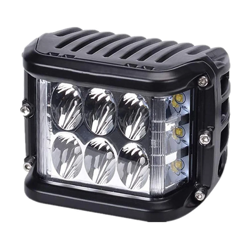 

YOLU 36W light led car light flashing two-color yellow three-sided luminous work light warning light A column 3 spotlight Blue l
