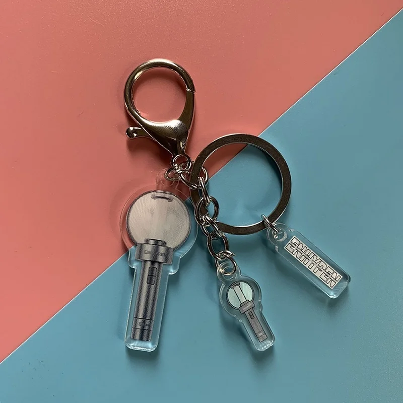 

KPOP ENHYPEN Combination Peripheral Keychains Cheer Lamp Pendant Key Ring Accessories BORDER: DAY ONE