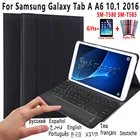 Чехол для Samsung Galaxy Tab A 10,1, 2016 женский чехол со съемной сенсорной клавиатурой, беспроводной чехол из искусственной кожи