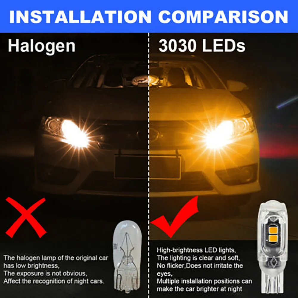 

DC 12V -24V LED Bulbs Dome Interior Lamp Side Wedge 37.5x12x9(mm) 5 SMD