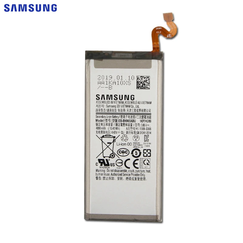Samsung сменный аккумулятор EB-BN965ABU для samsung Galaxy Note9 Note 9 N9600 SM-N9600 SM-N960F 4000 мАч