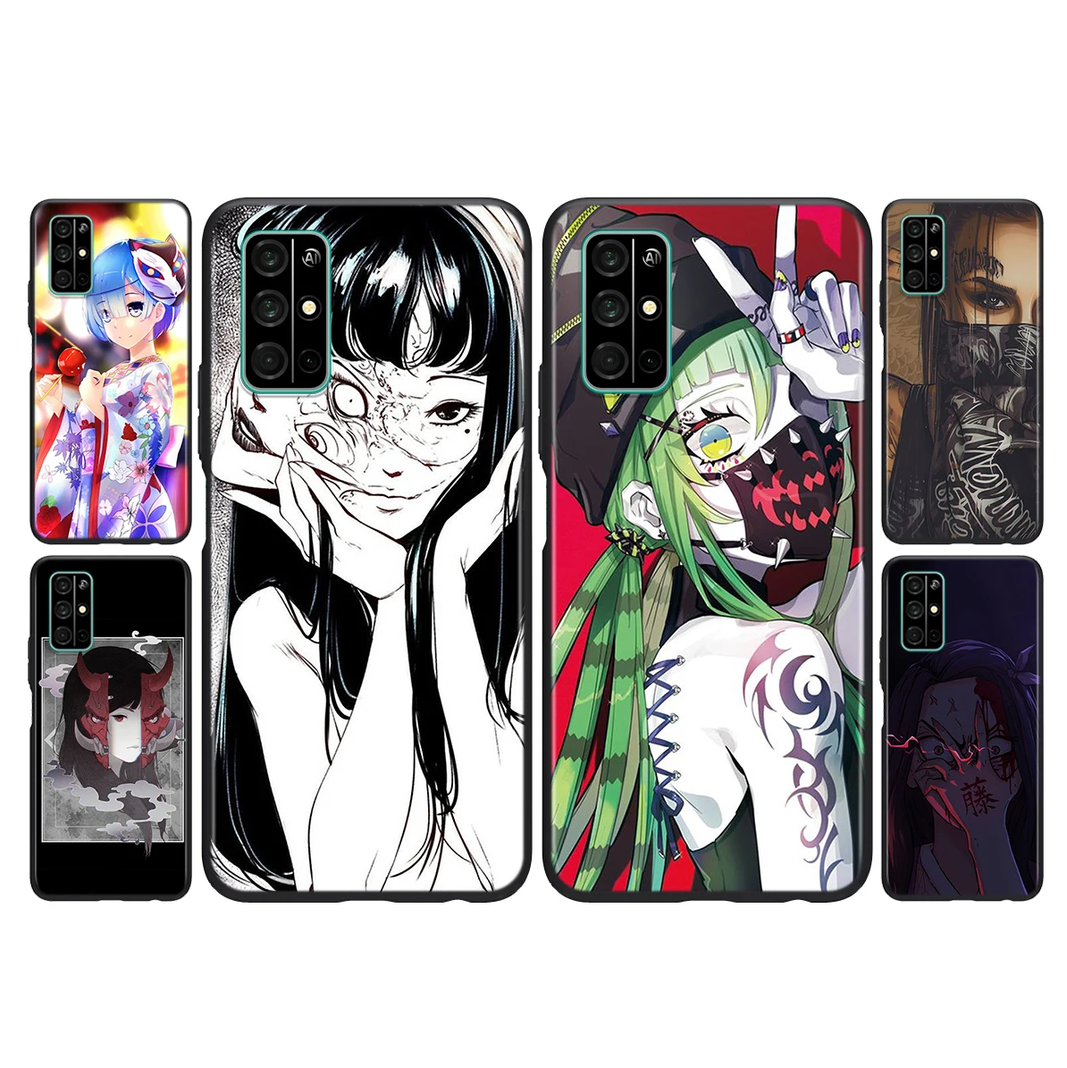 

Silicone Cover Anime Girl Mask For Huawei Honor 30i 10X 30S 9A 9S 9X 30 9C 20 20S V20 10i 10 7C Pro Lite Phone Case