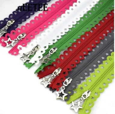 

Free shipping 25cm Stars zipper Lace Manual Cloth Art DIY Necessary Accessories 10Pcs/lot