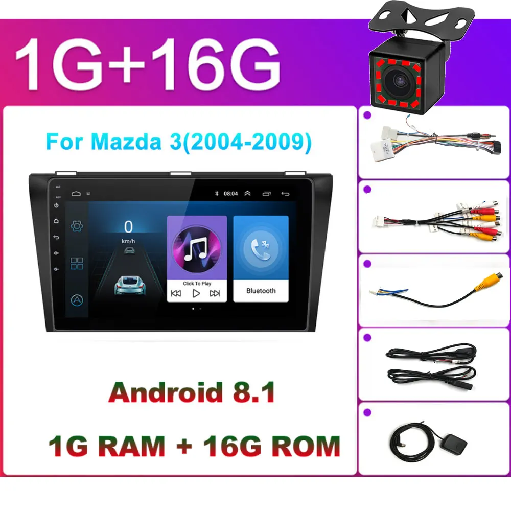 Автомобильный мультимедийный плеер 2 din Android 8.1для Mazda 3 2004 2013 maxx axela DVD GPS радио