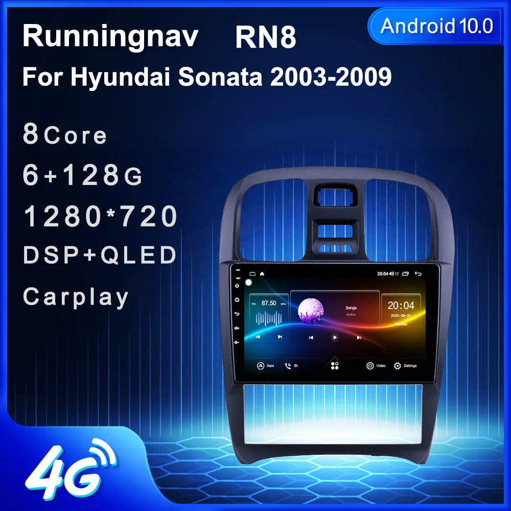 Автомобильный радиоприемник с навигацией 4G LTE 9 дюймов Android 10 1 GPS мультимедийный