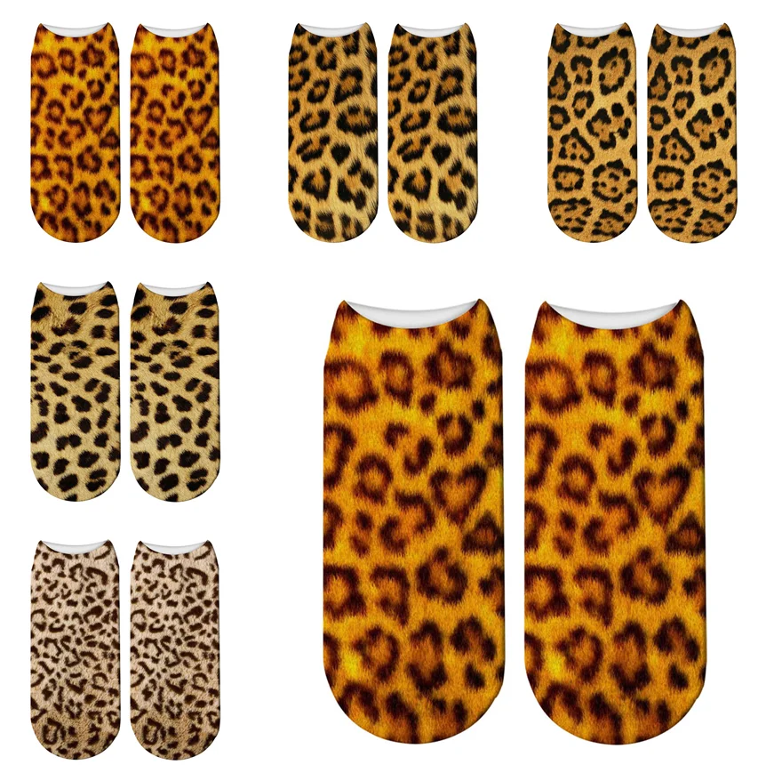 

Женские носки с забавным рисунком, милые модные удобные короткие носки до щиколотки с 3D принтом