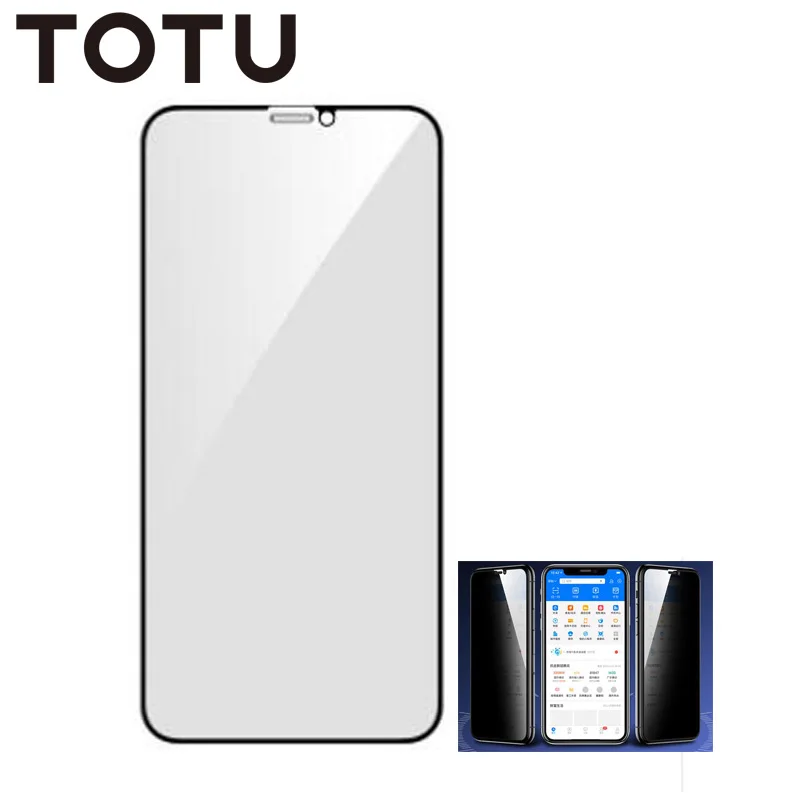 

TOTU Full Cover Private Screen Protector For iPhone X XS MAX XR Antispy Tempered Glass For iPhone 11 7 8 Plus Privacy Glass