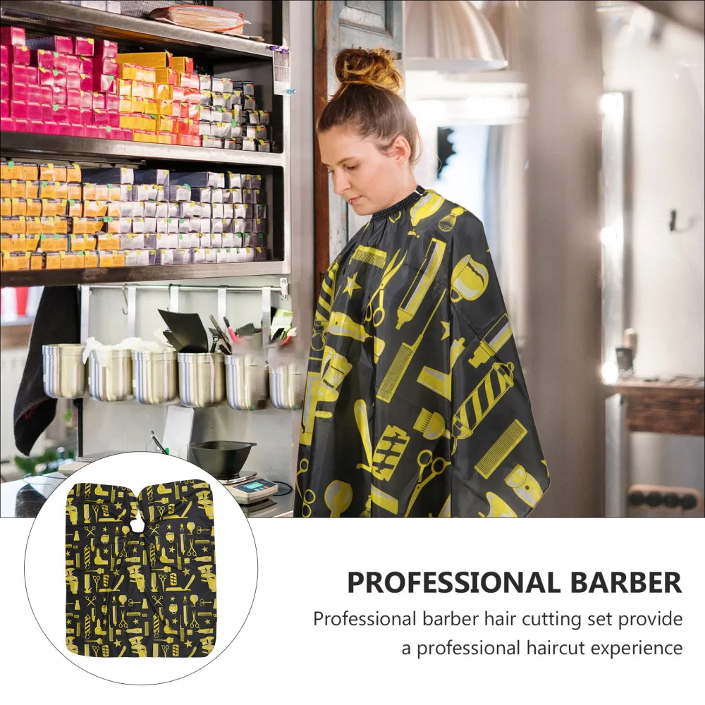 

2Pcs Barber Haircut Set Anti-Static Hairdressing Cape Salon Neck Duster Brush