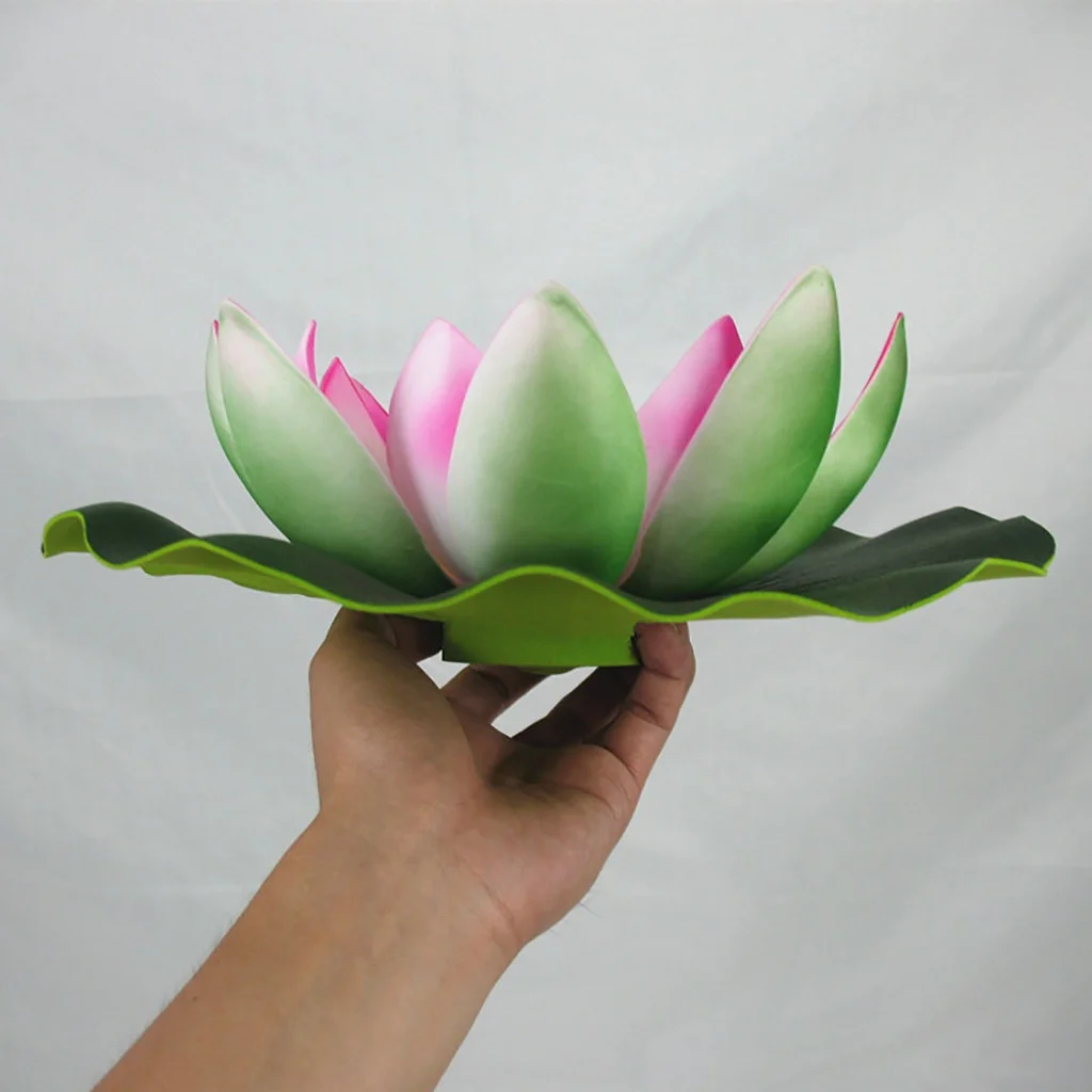 

LED Solar Light Outdoor Flower Landscape Night Lamp Artificial Lotus Waterproof Solar Garden Pond Lamp Solar Power Pool Light