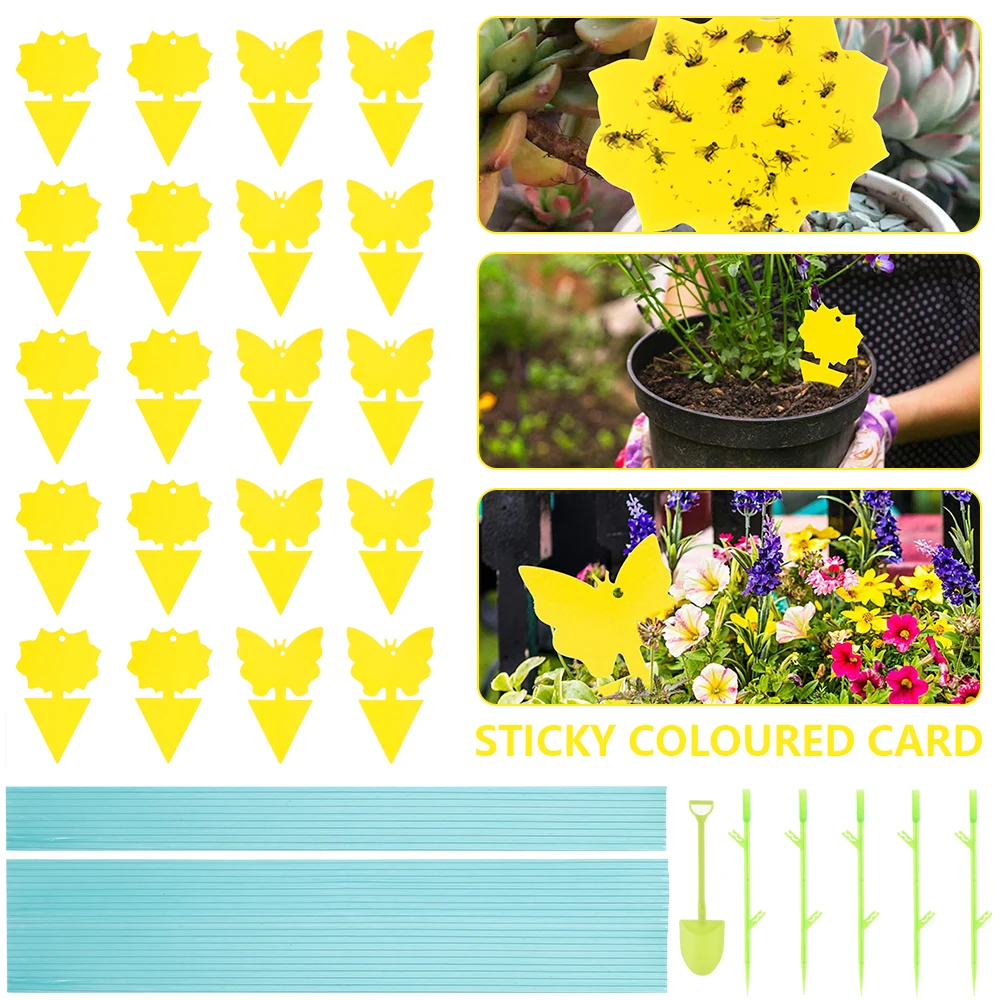 56 шт. сад липкий насекомых доска Водонепроницаемый желтый двойной липкие ловушки