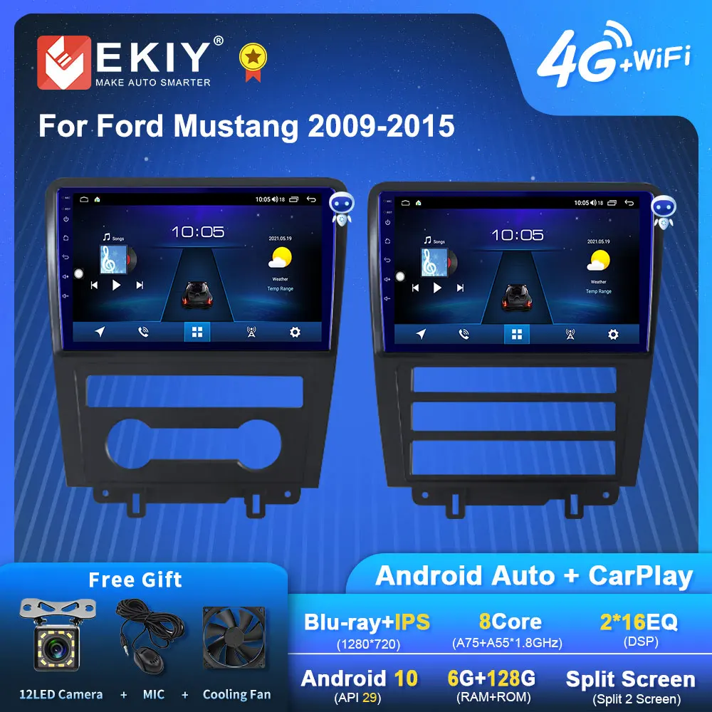 

EKIY S7T Android Auto Radio For Ford Mustang 2009 -2015 Stereo GPS Navigation Car Multimedia Video Player 2din Carplay 1280*720