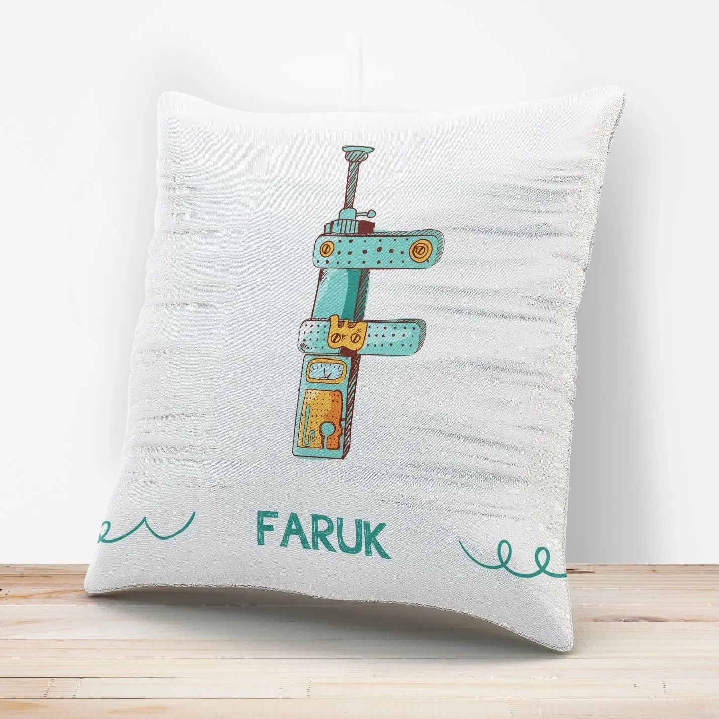 

Custom Design Name Printed Pillow Case-F