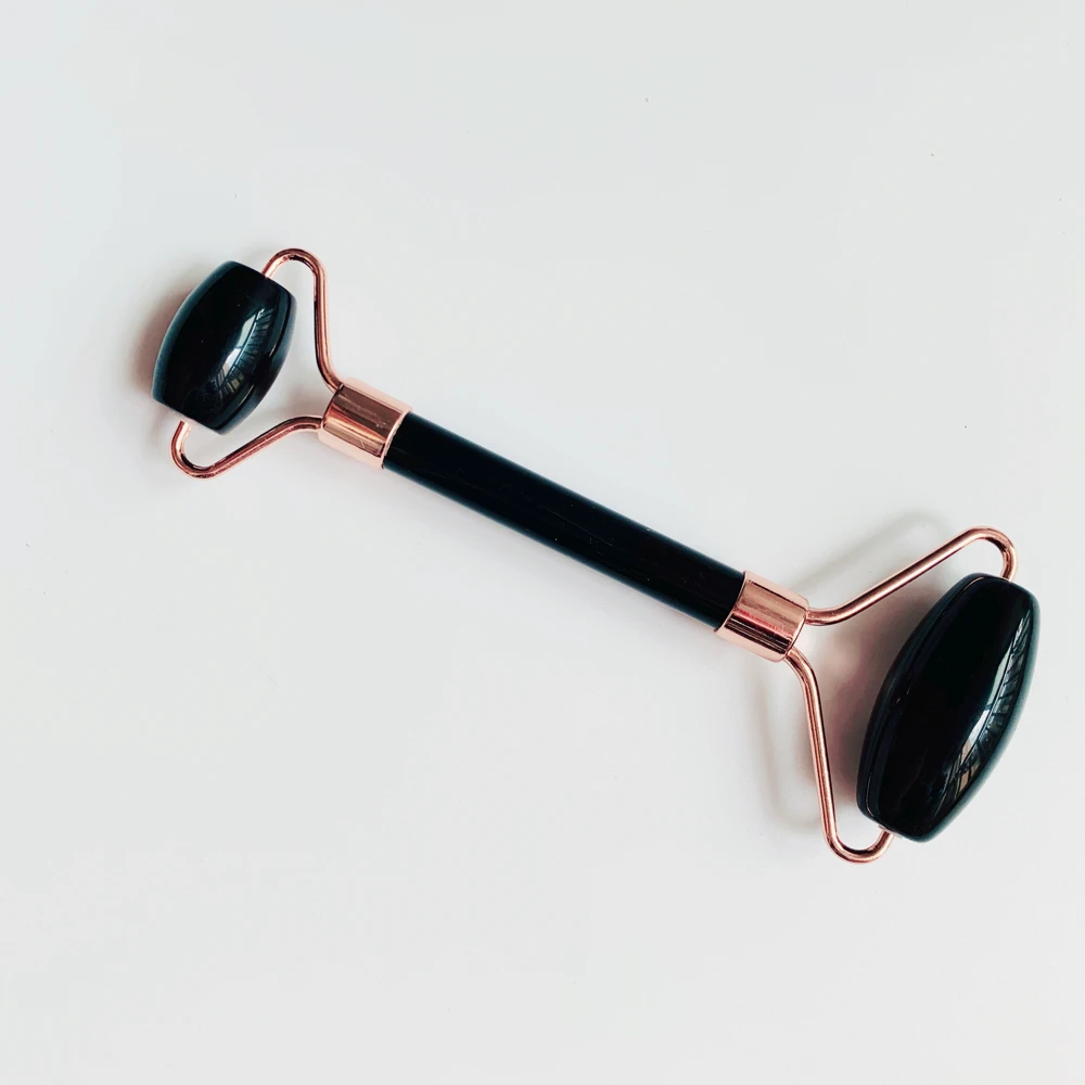 Омолаживающий натуральный нефритовый ролик для лица драгоценный камень черный