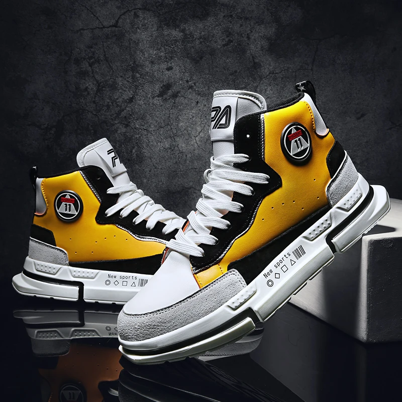 Обувь с высоким берцем Мужская зимняя кожаная обувь мужская спортивная для