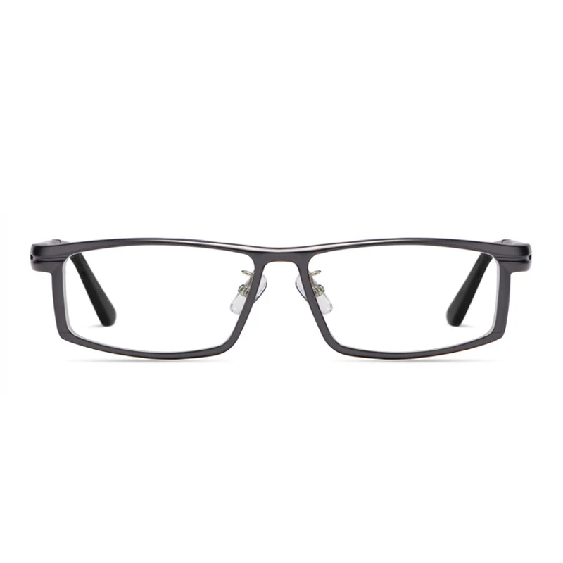 

Men's Business Style Rectangular Aluminum Magnesium Alloy Frame Glasses Man Spring Hinge Thick Optical Prescription Eyeglasses