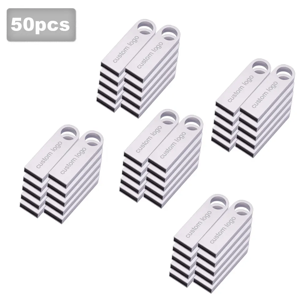 

50pc/lot Usb Flash Drive 64GB 32GB 16GB 8GB 4GB Waterproof U Disk Memoria Cel Usb Stick Gift Weding Photography Free Logo