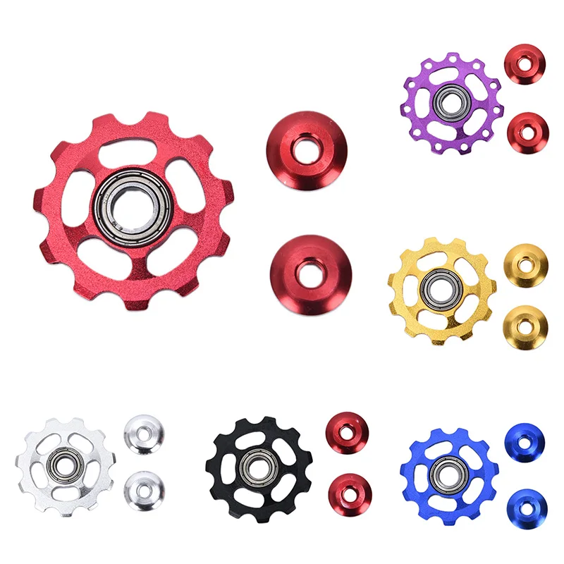 

1pc Ultralight MTB Aluminum Alloy Bike Bearing Jockey Wheel Rear Derailleur Pulleys Outdoor Bicycle Parts Jockey Wheel