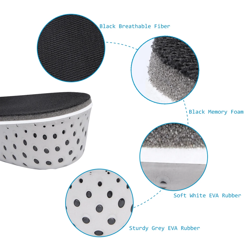 Sunvo Height Increase Invisible Insole for Men Women Get Taller Heighten Increased Insoles for Shoes Inserts Foot Pads Cushion