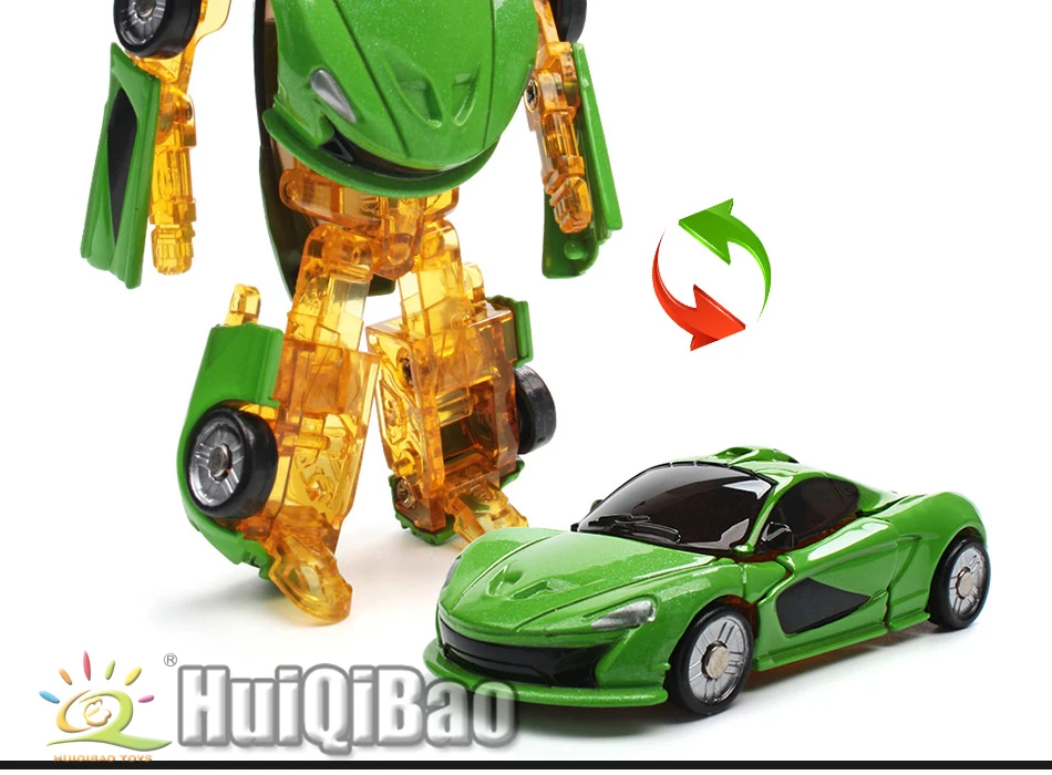 HUIQIBAO игрушки 8 см мини металлическая трансформация машина деформация робот сплав экшн игрушки Фигурки Развивающие игрушки для детей