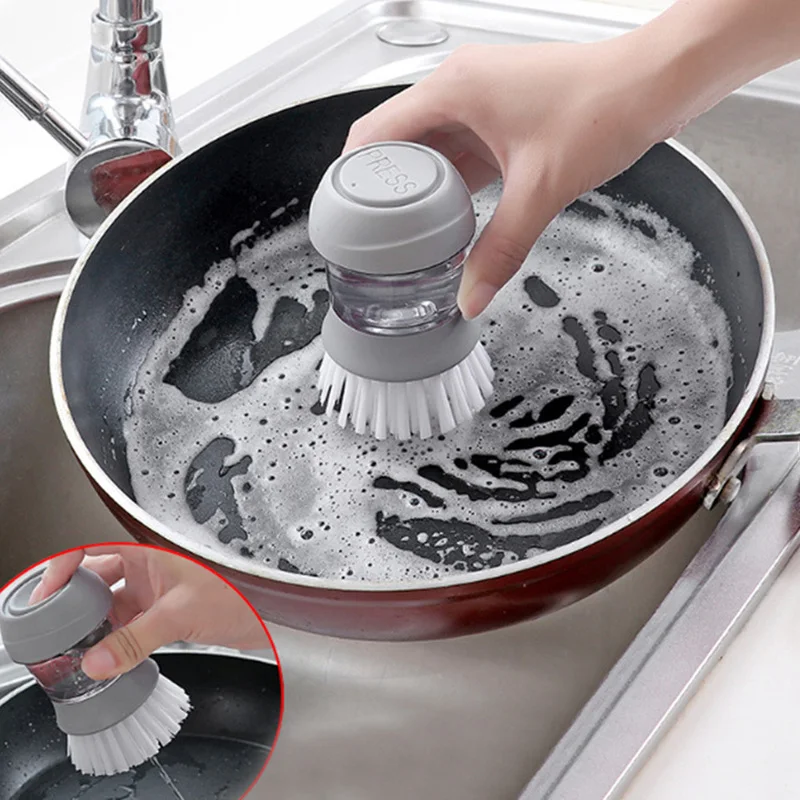 

Clean Non-Stick Oil Automatic Dishwashing Liquid Decontamination Pot Dishwashing Brush Kitchen Stove Cleaning Brush