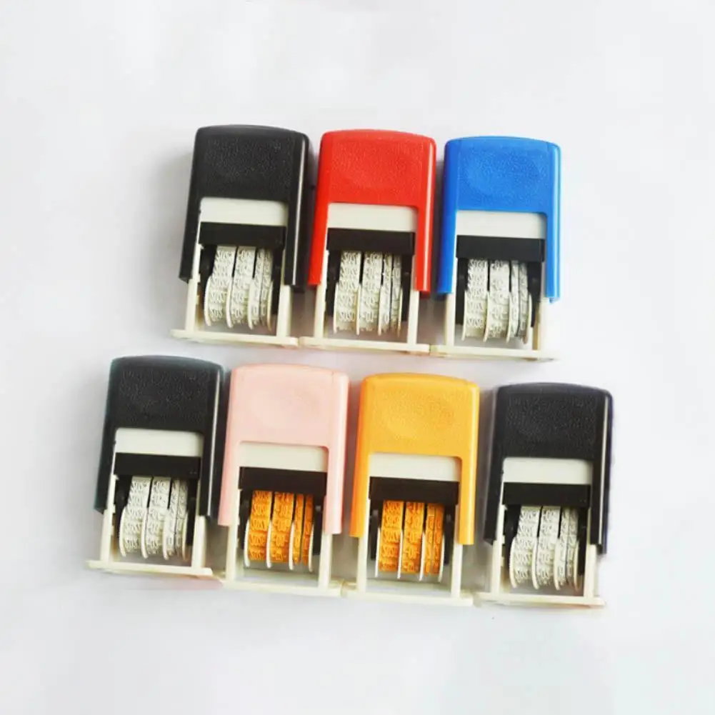 

Diy Handle Account Universal Date Stamps Text Adjustable Roller Automatic Muds Supplies Stamping Stamp Return Ink Offi U3e8