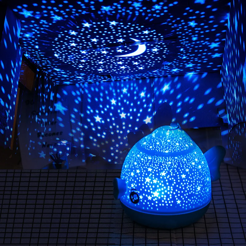 Беспроводной Ночной светильник с управлением проектор вращающееся звездное