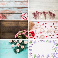 vinyl custom photography backdrops flower and wooden planks theme photography background 191024st 03