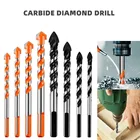 1 шт., 6-12 мм, спиральные сверла, многофункциональные треугольные алмазные сверла для плитки, бетона, кирпича, стекла, пластика, дерева, камня, открывалка для отверстий