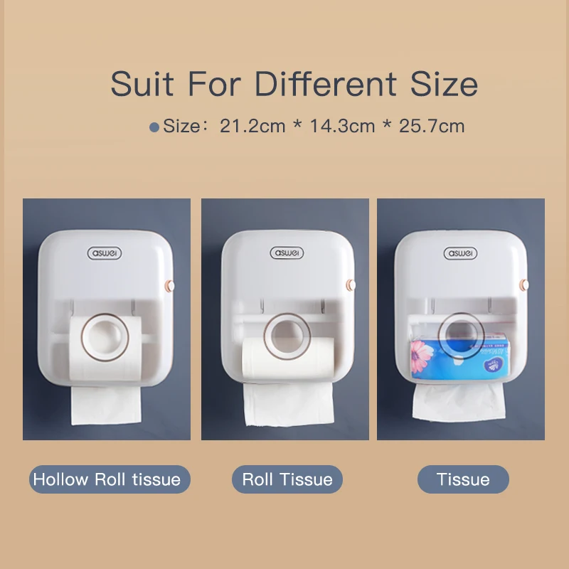 Держатель для туалетной бумаги подставка настенный водонепроницаемый диспенсер