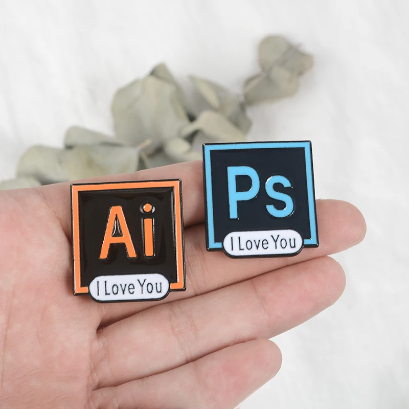 Эмалированная булавка I LOVE YOU Ps Ai Pr Au Meme табличка с периодическим значком брошь из