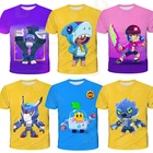 2020 Новый 3D печатных футболка дети мода ворона Горячая игра, футболка с принтом звездочка для маленьких мальчиков, 8-bit Спайк футболки для девочек топы для девочек, детская одежда, одежда в подарок