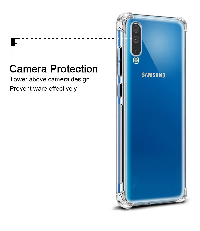 Clear Shockproof Case For Samsung Galaxy F62 M62 F41 A72 A52 A32 A42 A12 A02S A02 M02 A02S M51 M31 A71 A51 5G Silicone TPU Case
